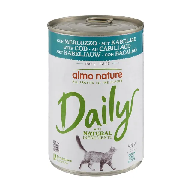 Almo Nature Daily Katzennassfutter 24x400g Dorsch Paté