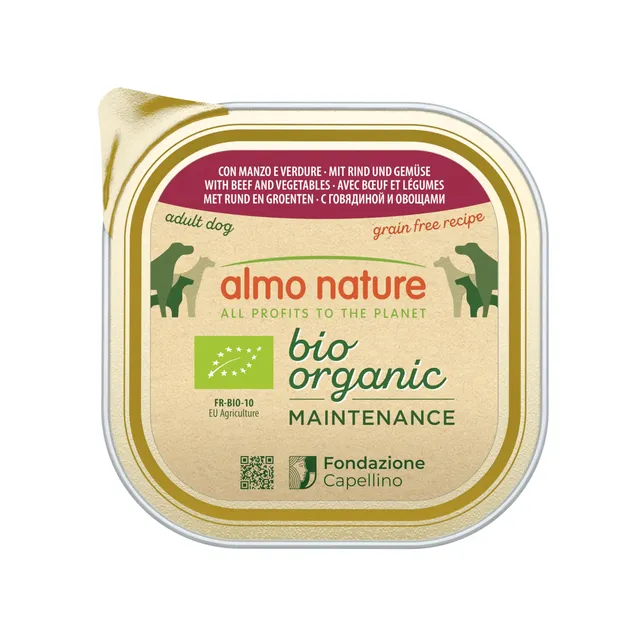 Almo Nature Bio Organic Hundenassfutter Rind 9x300g Bio