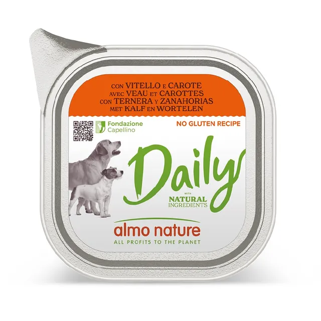 Almo Nature Daily Hundenassfutter 32x100g Kalb Karotte